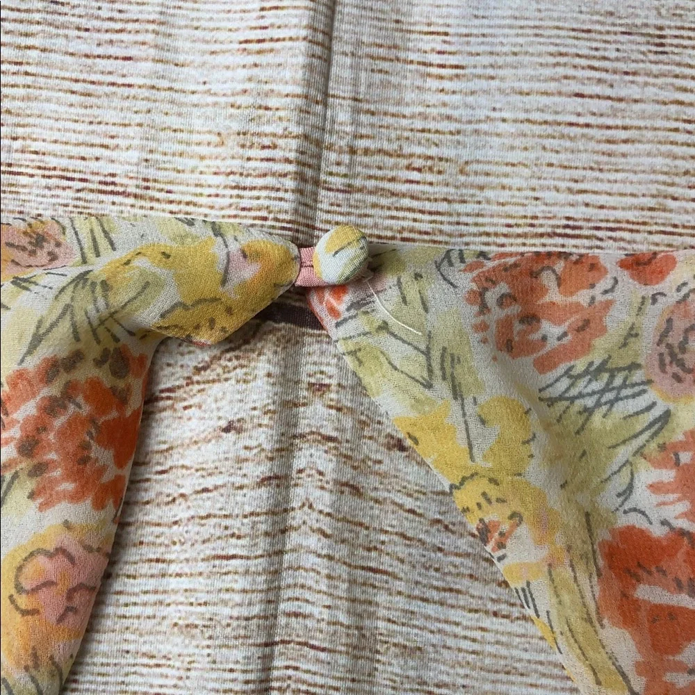 Free People Mabel Fairy Sheet printed ruched‎ blouse with a floral pattern